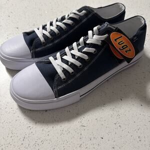 Lugz unisex Stagger Lo Fashion Sneaker, Navy/White size Men 12
